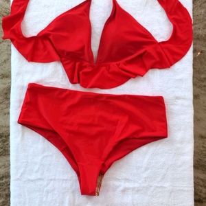 NWOT Red 2 piece swimsuit